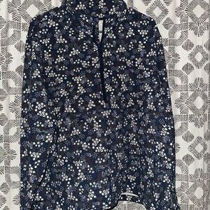 Navy Floral Women's Travel Pullover